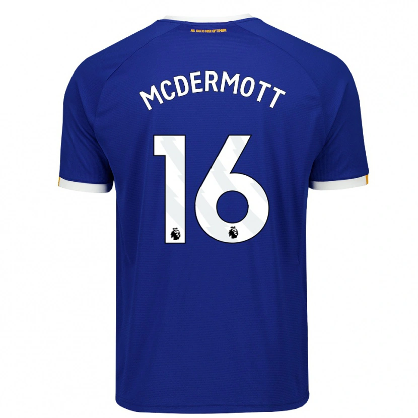 Danxen Enfant Maillot Tom Mcdermott #16 Bleu Blanc Jaune Tenues Domicile 2026/27 T-Shirt