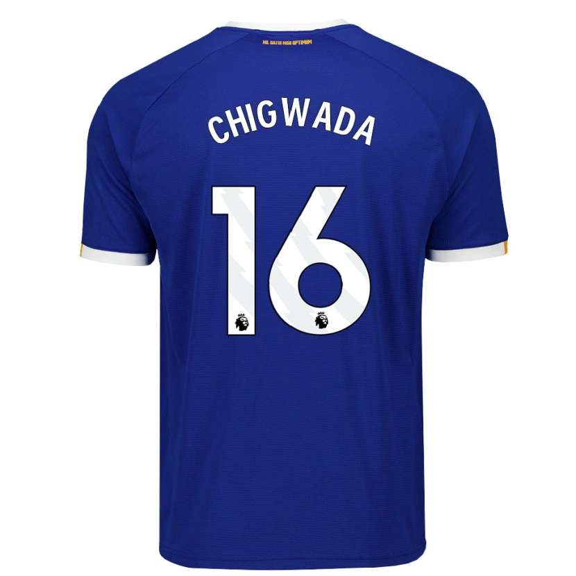 Danxen Enfant Maillot Josh Chigwada #16 Bleu Blanc Jaune Tenues Domicile 2026/27 T-Shirt