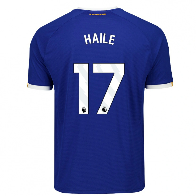 Danxen Enfant Maillot Siem Haile #17 Bleu Blanc Jaune Tenues Domicile 2026/27 T-Shirt