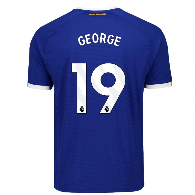 Danxen Enfant Maillot Tyrique George #19 Bleu Blanc Jaune Tenues Domicile 2026/27 T-Shirt
