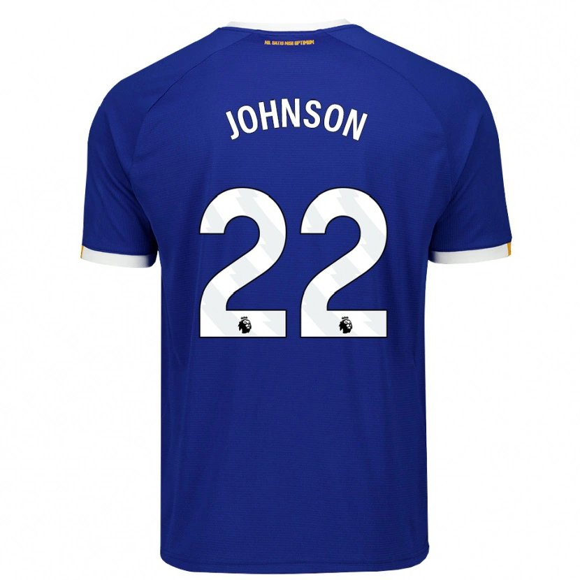 Danxen Enfant Maillot Brennan Johnson #22 Bleu Blanc Jaune Tenues Domicile 2026/27 T-Shirt