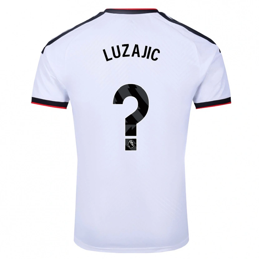 Danxen Enfant Maillot Stefan Luzajic #0 Blanc Noir Rouge Tenues Domicile 2026/27 T-Shirt