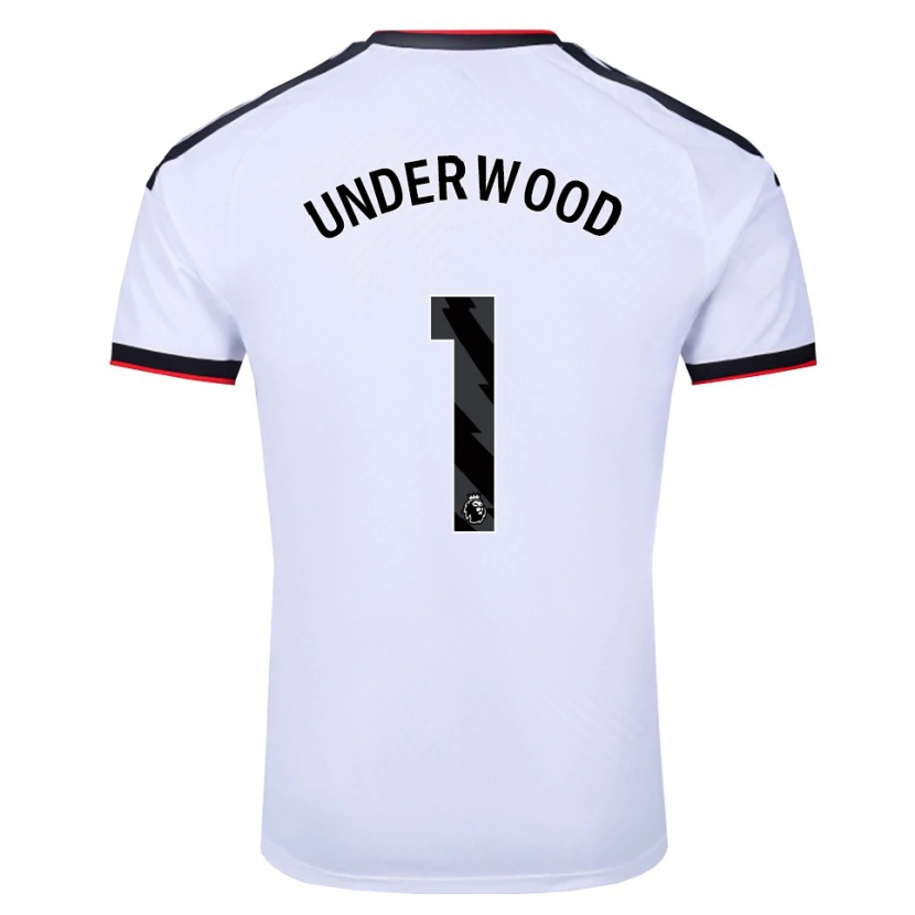 Danxen Enfant Maillot Marco Underwood #1 Blanc Noir Rouge Tenues Domicile 2026/27 T-Shirt