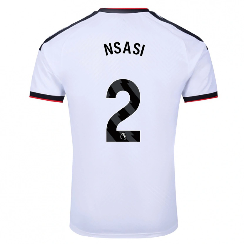 Danxen Enfant Maillot Eddy Nsasi #2 Blanc Noir Rouge Tenues Domicile 2026/27 T-Shirt
