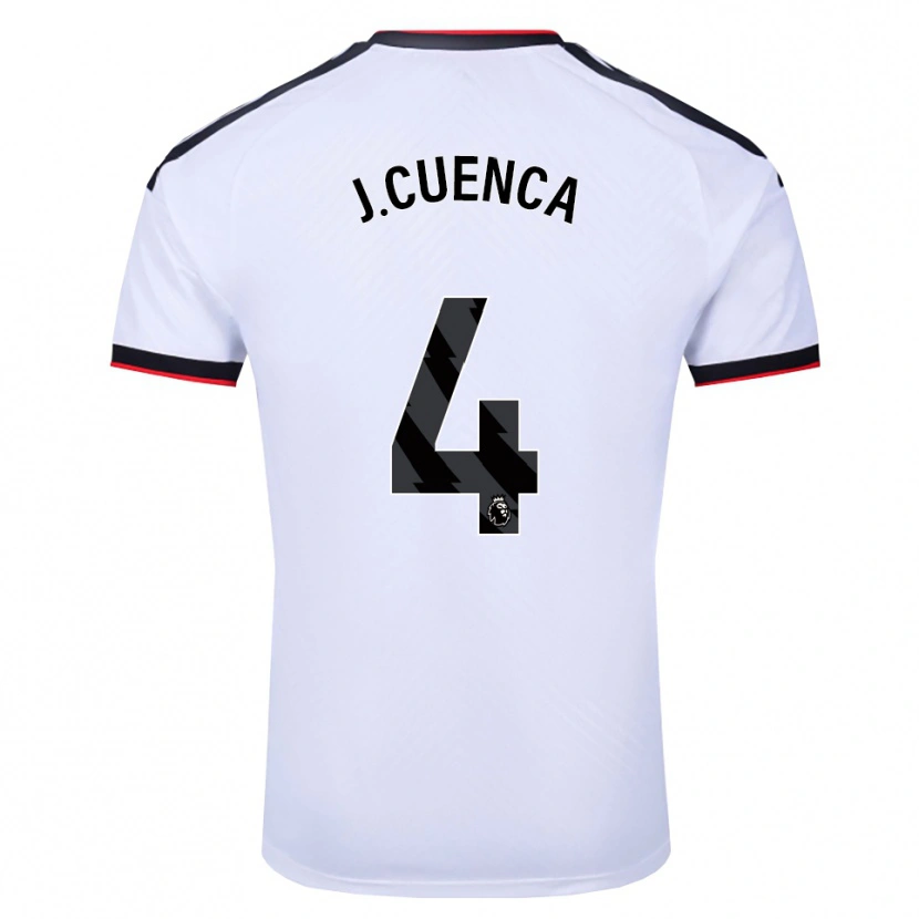 Danxen Enfant Maillot Jorge Cuenca #4 Blanc Noir Rouge Tenues Domicile 2026/27 T-Shirt