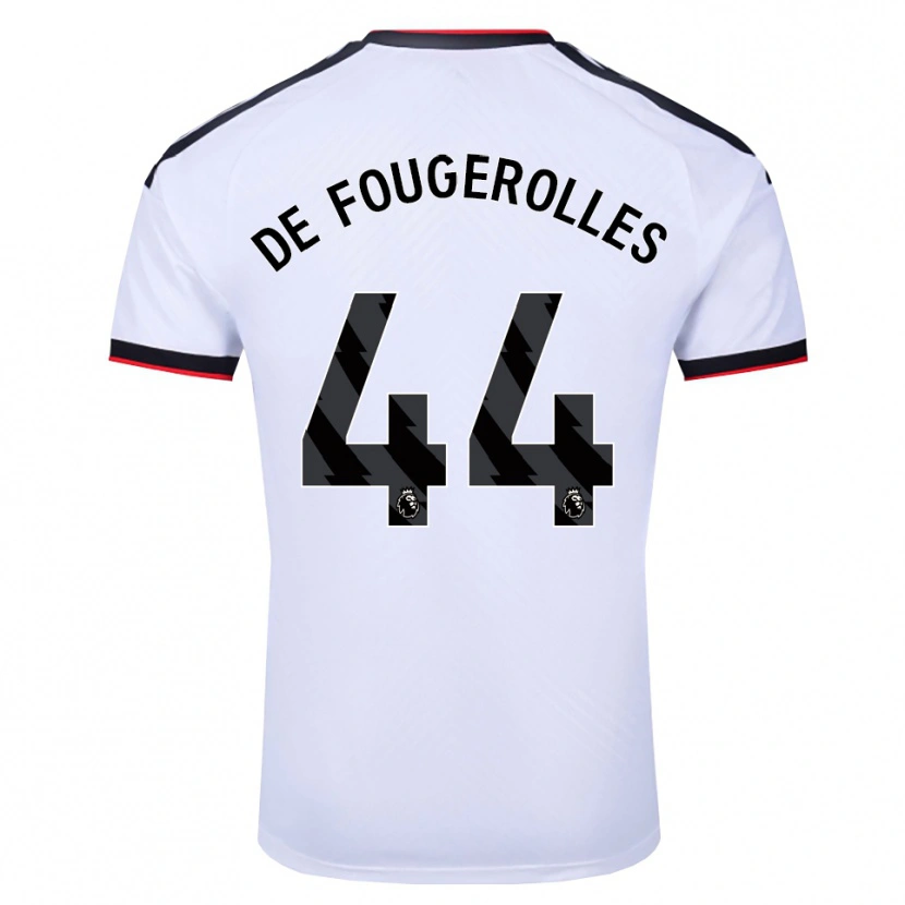 Danxen Enfant Maillot Luc De Fougerolles #44 Blanc Noir Rouge Tenues Domicile 2026/27 T-Shirt