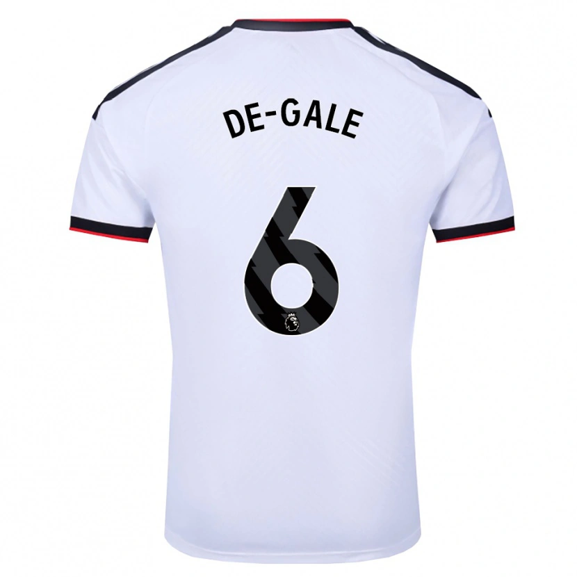Danxen Enfant Maillot Dylan De-Gale #6 Blanc Noir Rouge Tenues Domicile 2026/27 T-Shirt