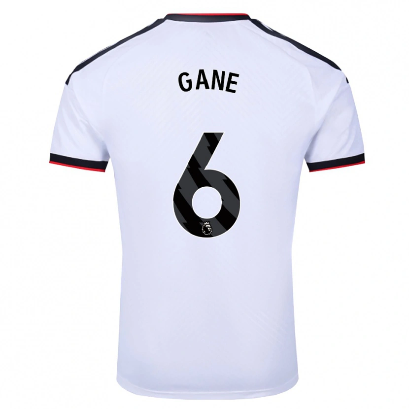 Danxen Enfant Maillot Evie Gane #6 Blanc Noir Rouge Tenues Domicile 2026/27 T-Shirt