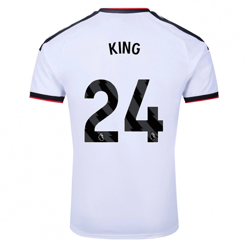 Danxen Enfant Maillot Josh King #24 Blanc Noir Rouge Tenues Domicile 2026/27 T-Shirt