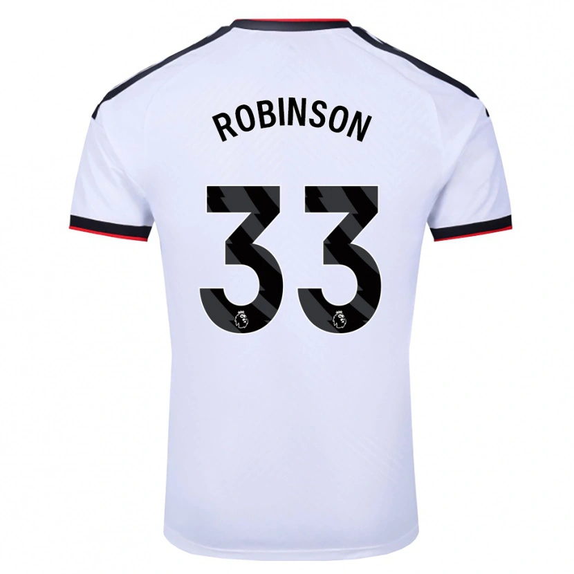Danxen Enfant Maillot Antonee Robinson #33 Blanc Noir Rouge Tenues Domicile 2026/27 T-Shirt