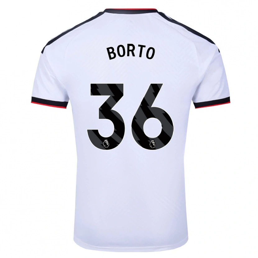 Danxen Enfant Maillot Alex Borto #36 Blanc Noir Rouge Tenues Domicile 2026/27 T-Shirt