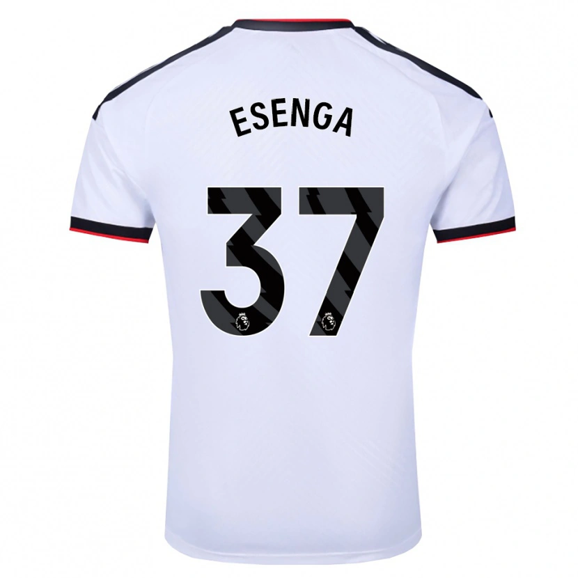Danxen Enfant Maillot Jonathan Esenga #37 Blanc Noir Rouge Tenues Domicile 2026/27 T-Shirt
