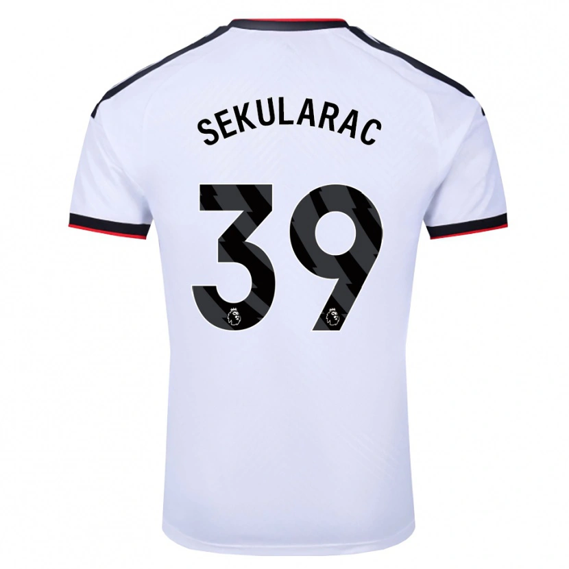 Danxen Enfant Maillot Kristian Sekularac #39 Blanc Noir Rouge Tenues Domicile 2026/27 T-Shirt