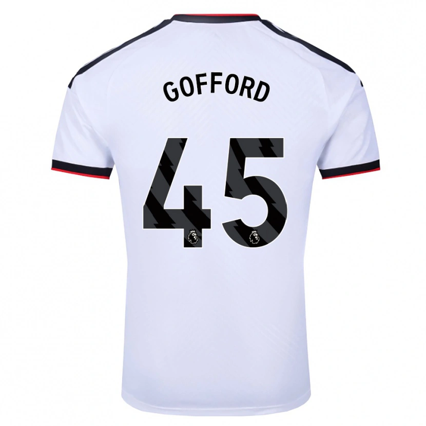 Danxen Enfant Maillot Oliver Gofford #45 Blanc Noir Rouge Tenues Domicile 2026/27 T-Shirt