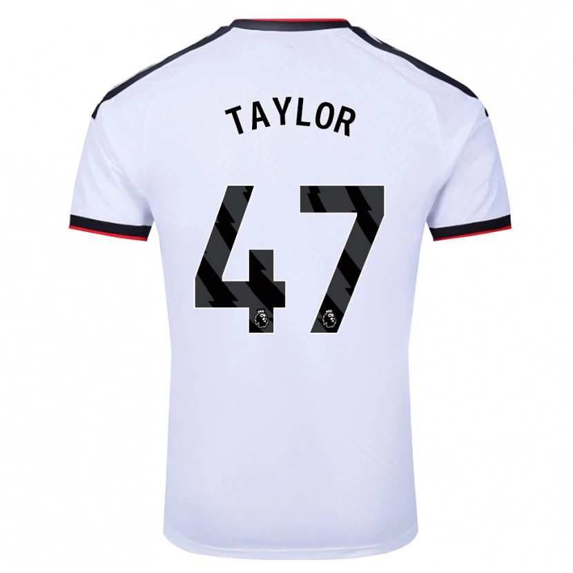 Danxen Enfant Maillot Bo Taylor #47 Blanc Noir Rouge Tenues Domicile 2026/27 T-Shirt