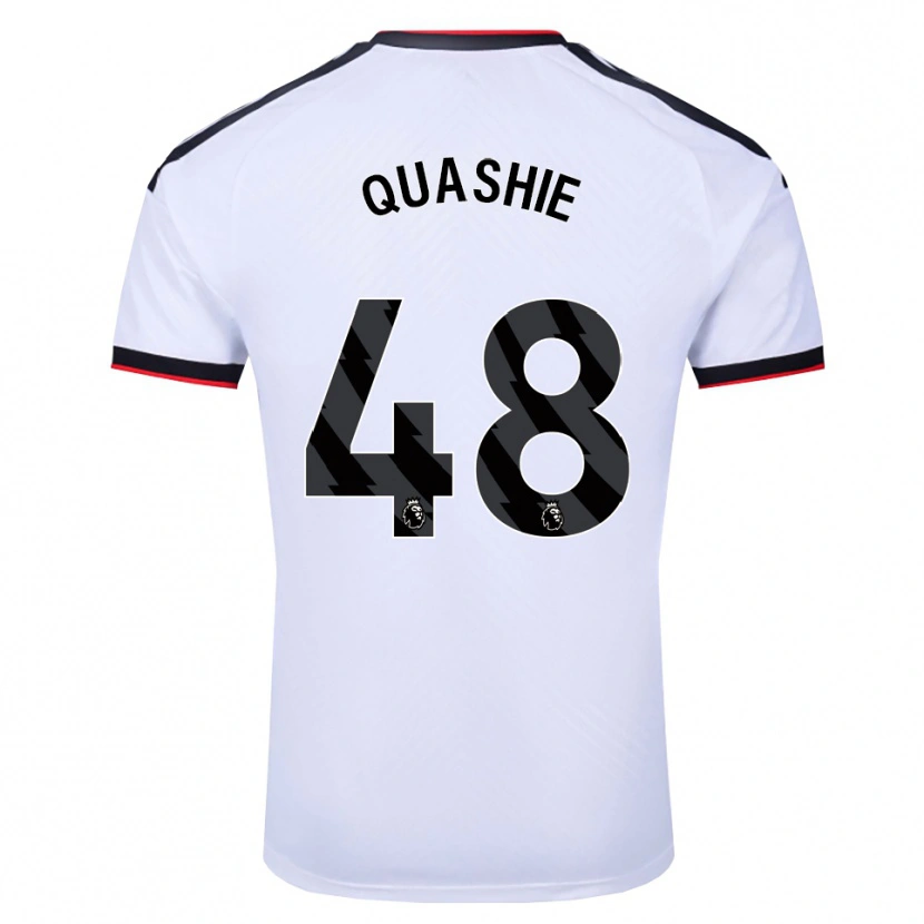 Danxen Enfant Maillot Jayden Quashie #48 Blanc Noir Rouge Tenues Domicile 2026/27 T-Shirt