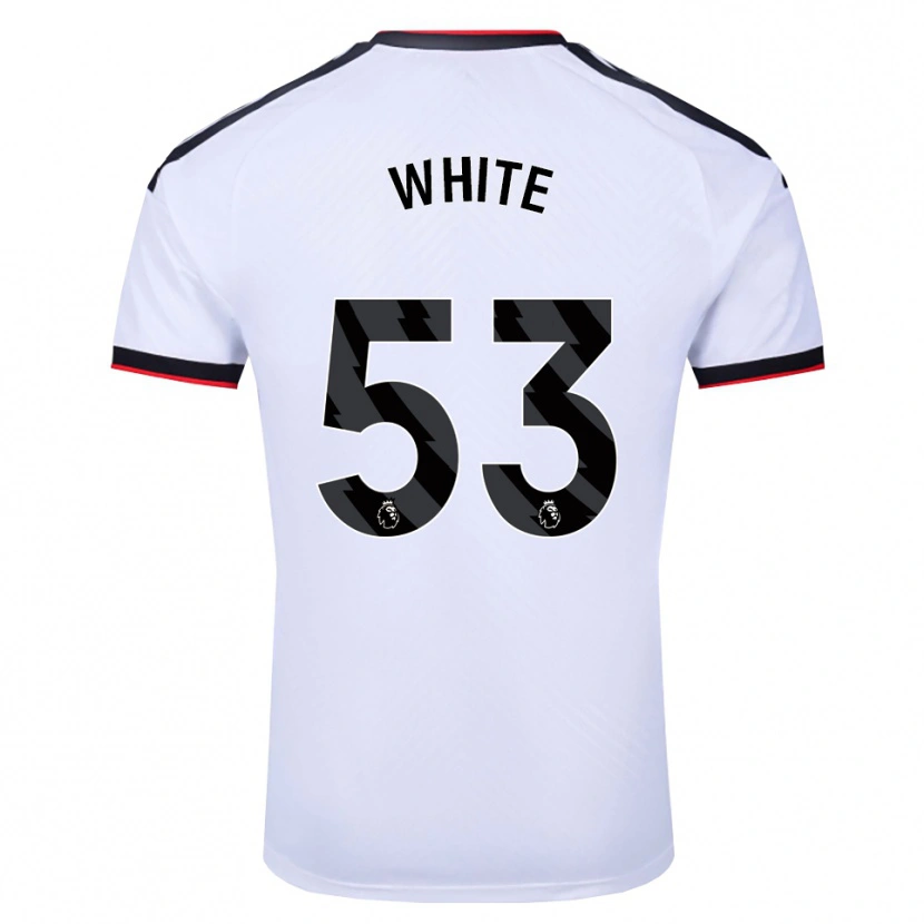 Danxen Enfant Maillot Alfie White #53 Blanc Noir Rouge Tenues Domicile 2026/27 T-Shirt