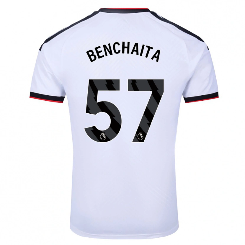 Danxen Enfant Maillot Nazim Benchaita #57 Blanc Noir Rouge Tenues Domicile 2026/27 T-Shirt