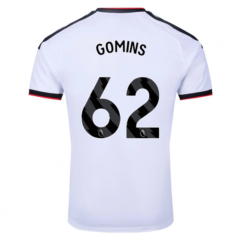 Danxen Enfant Maillot Markuss Gomins #62 Blanc Noir Rouge Tenues Domicile 2026/27 T-Shirt