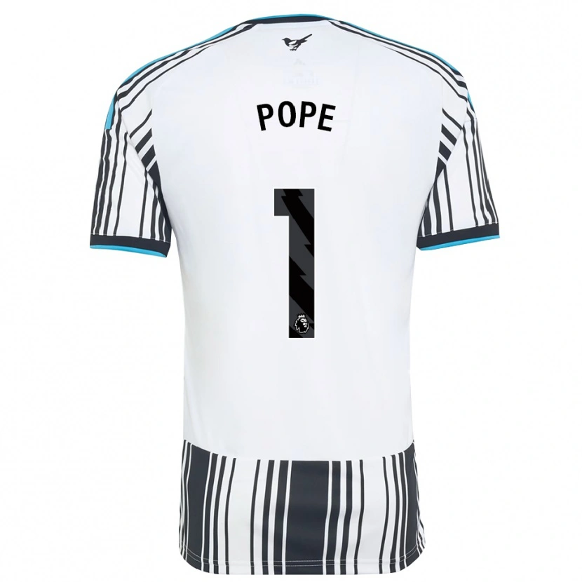 Danxen Enfant Maillot Nick Pope #1 Skyblue Noir Blanc Tenues Domicile 2026/27 T-Shirt