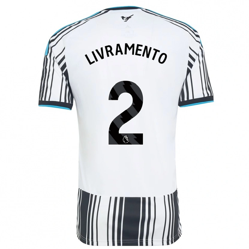 Danxen Enfant Maillot Tino Livramento #2 Skyblue Noir Blanc Tenues Domicile 2026/27 T-Shirt