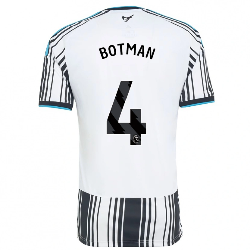 Danxen Enfant Maillot Sven Botman #4 Skyblue Noir Blanc Tenues Domicile 2026/27 T-Shirt