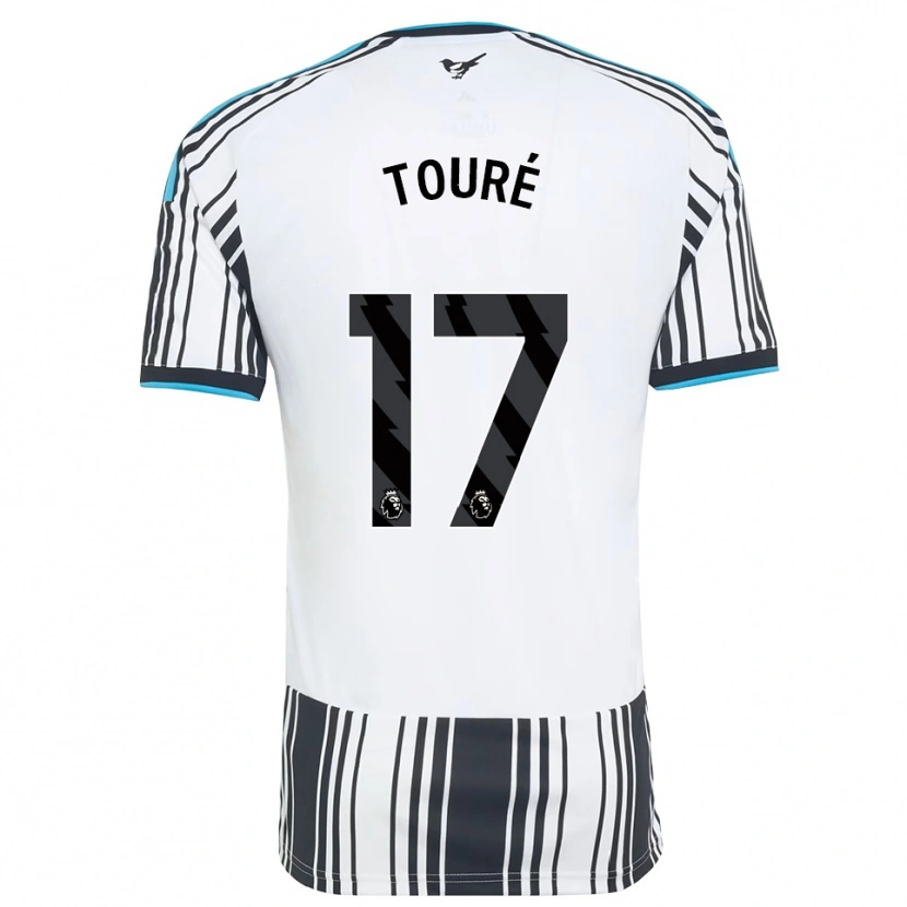 Danxen Enfant Maillot Bazoumana Touré #17 Skyblue Noir Blanc Tenues Domicile 2026/27 T-Shirt