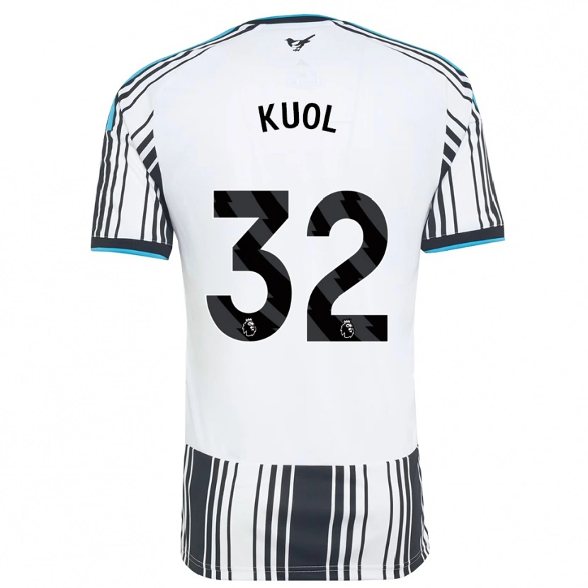 Danxen Enfant Maillot Garang Kuol #32 Skyblue Noir Blanc Tenues Domicile 2026/27 T-Shirt