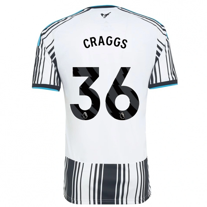 Danxen Enfant Maillot Luke Craggs #36 Skyblue Noir Blanc Tenues Domicile 2026/27 T-Shirt