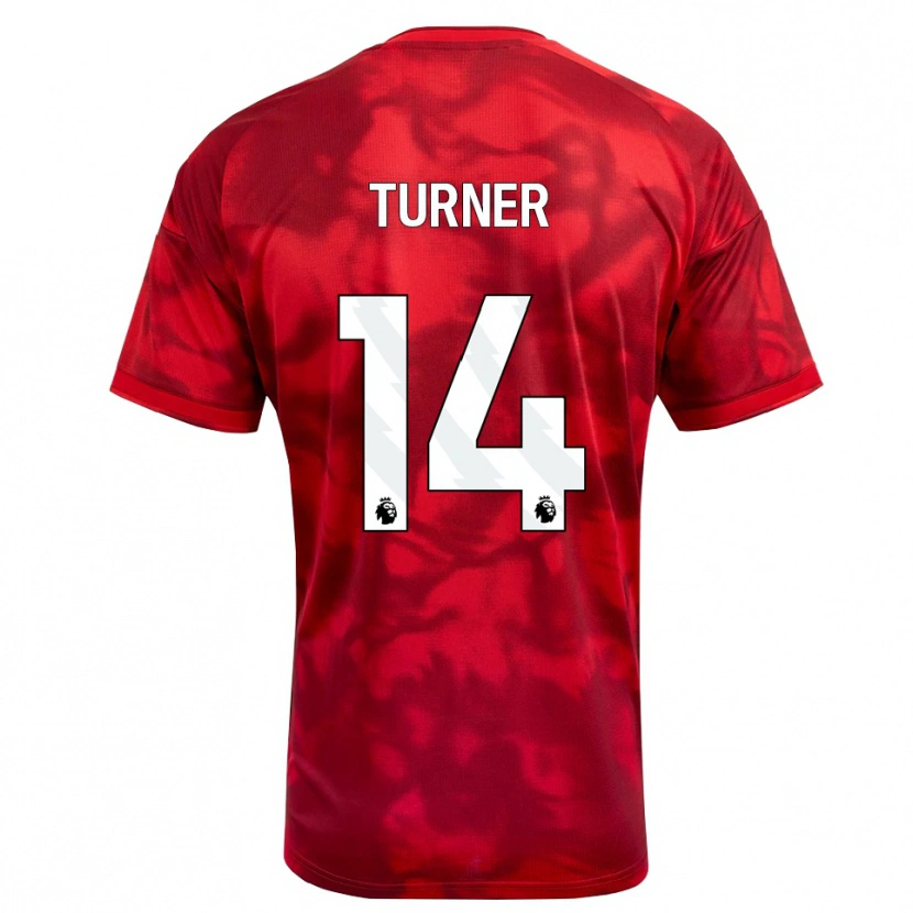 Danxen Enfant Maillot Luca Turner #14 Cramoisi Blanc Tenues Domicile 2026/27 T-Shirt