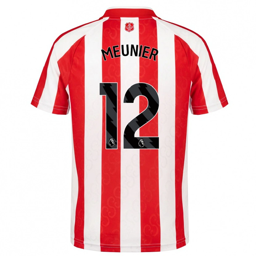 Danxen Enfant Maillot Thomas Meunier #12 Rouge Blanc Noir Tenues Domicile 2026/27 T-Shirt