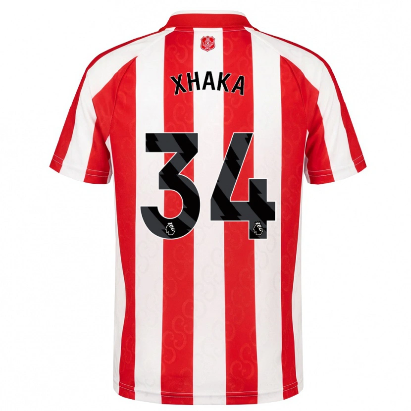 Danxen Enfant Maillot Granit Xhaka #34 Rouge Blanc Noir Tenues Domicile 2026/27 T-Shirt