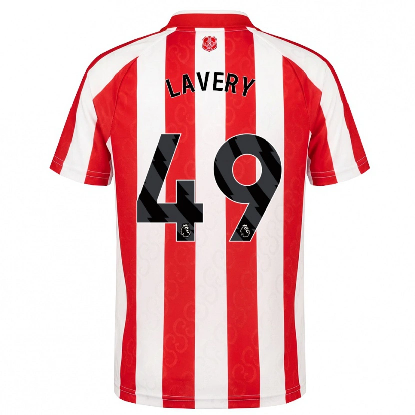 Danxen Enfant Maillot Thomas Lavery #49 Rouge Blanc Noir Tenues Domicile 2026/27 T-Shirt