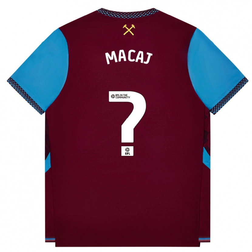 Danxen Enfant Maillot Glenn Macaj #0 Bourgogne Cornflowerblue Tenues Domicile 2026/27 T-Shirt
