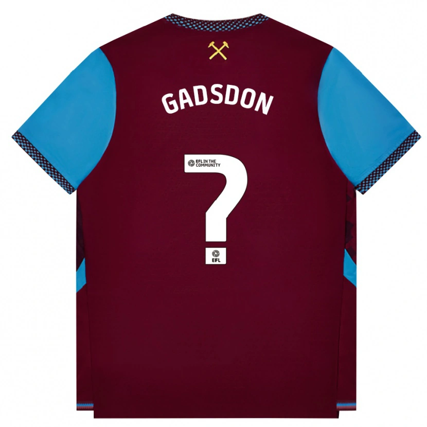 Danxen Enfant Maillot Charles Gadsdon #0 Bourgogne Cornflowerblue Tenues Domicile 2026/27 T-Shirt