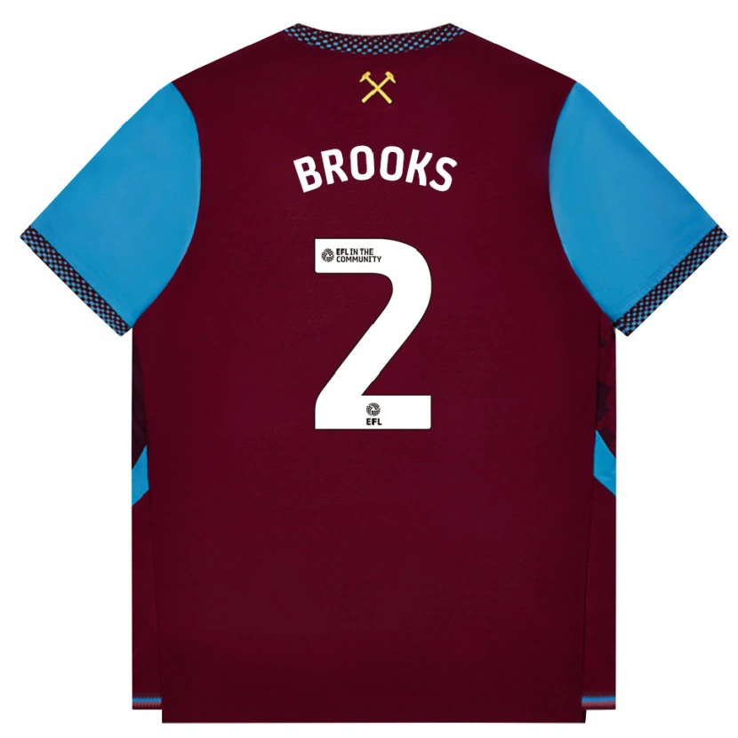 Danxen Enfant Maillot Connor Brooks #2 Bourgogne Cornflowerblue Tenues Domicile 2026/27 T-Shirt