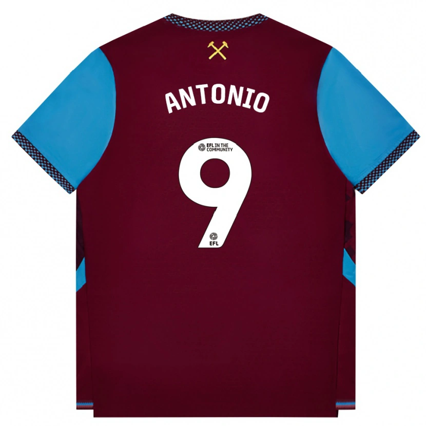Danxen Enfant Maillot Michail Antonio #9 Bourgogne Cornflowerblue Tenues Domicile 2026/27 T-Shirt