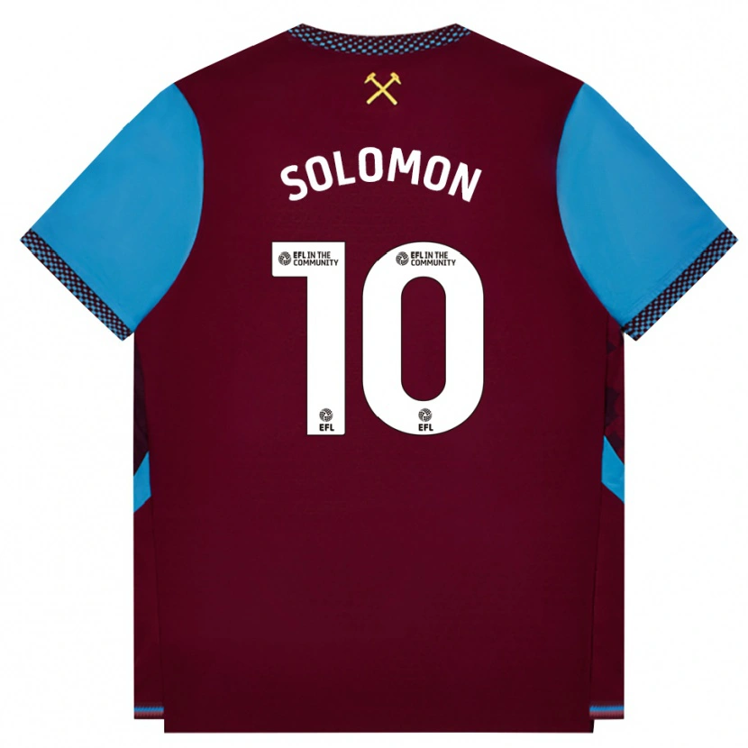 Danxen Enfant Maillot Manor Solomon #10 Bourgogne Cornflowerblue Tenues Domicile 2026/27 T-Shirt