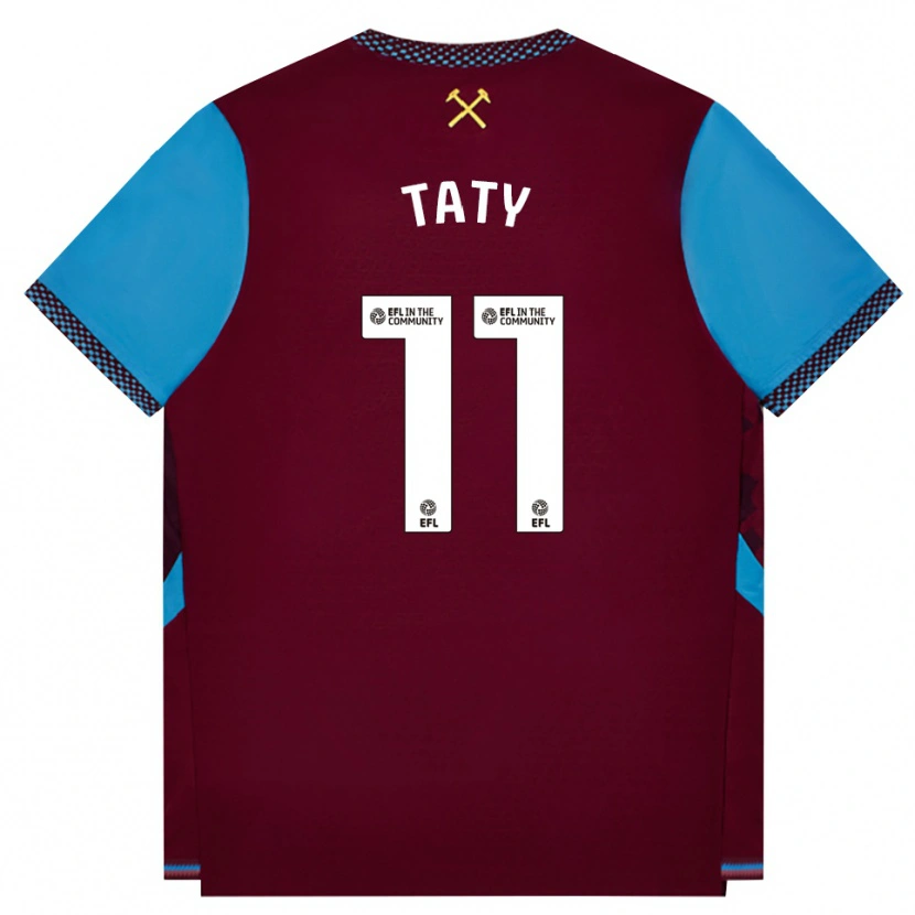 Danxen Enfant Maillot Taty Castellanos #11 Bourgogne Cornflowerblue Tenues Domicile 2026/27 T-Shirt