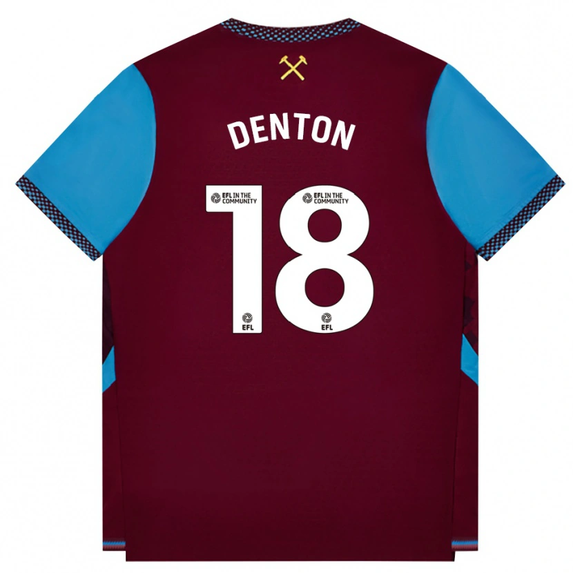 Danxen Enfant Maillot Anouk Denton #18 Bourgogne Cornflowerblue Tenues Domicile 2026/27 T-Shirt