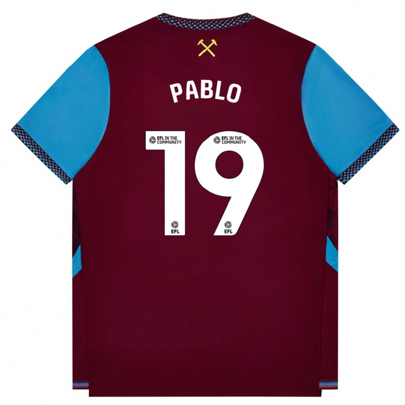 Danxen Enfant Maillot Pablo Felipe Pereira De Jesus #19 Bourgogne Cornflowerblue Tenues Domicile 2026/27 T-Shirt