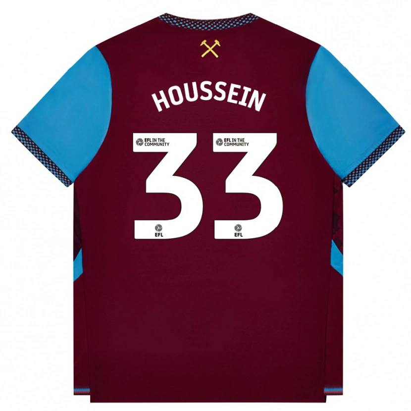 Danxen Enfant Maillot Halle Houssein #33 Bourgogne Cornflowerblue Tenues Domicile 2026/27 T-Shirt