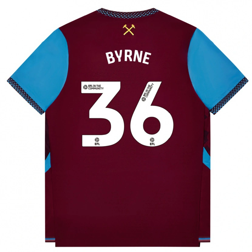 Danxen Enfant Maillot Reece Byrne #36 Bourgogne Cornflowerblue Tenues Domicile 2026/27 T-Shirt
