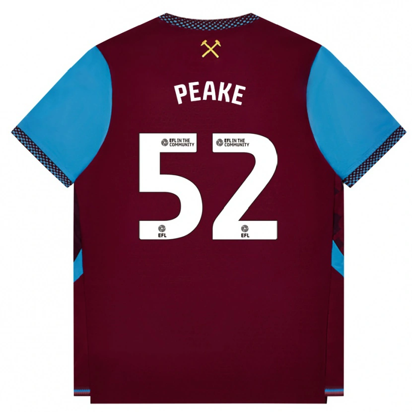 Danxen Enfant Maillot Lennon Peake #52 Bourgogne Cornflowerblue Tenues Domicile 2026/27 T-Shirt