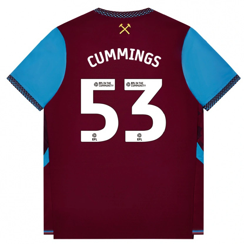 Danxen Enfant Maillot Daniel Cummings #53 Bourgogne Cornflowerblue Tenues Domicile 2026/27 T-Shirt