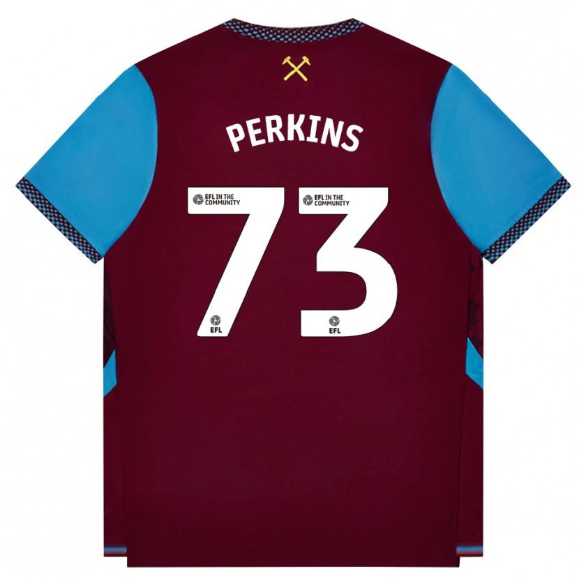 Danxen Enfant Maillot Vinnie Perkins #73 Bourgogne Cornflowerblue Tenues Domicile 2026/27 T-Shirt