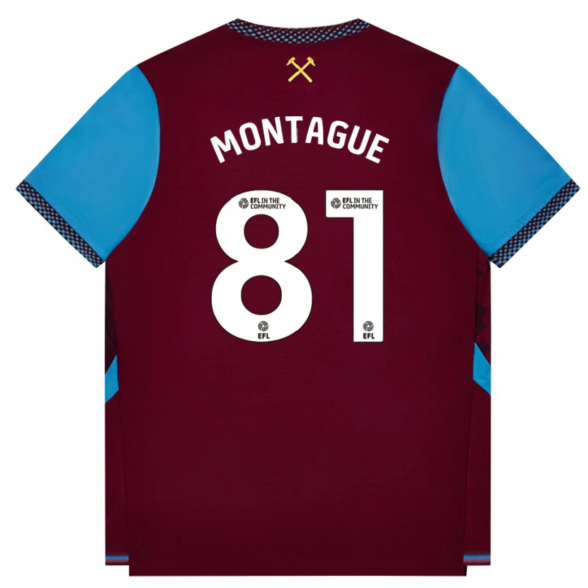 Danxen Enfant Maillot Harry Montague #81 Bourgogne Cornflowerblue Tenues Domicile 2026/27 T-Shirt