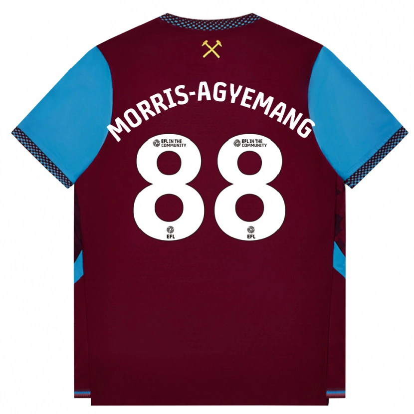 Danxen Enfant Maillot Reggie Morris-Agyemang #88 Bourgogne Cornflowerblue Tenues Domicile 2026/27 T-Shirt
