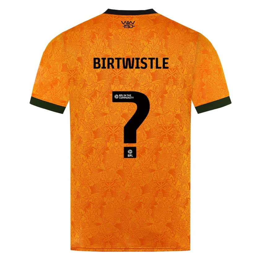 Danxen Enfant Maillot Harry Birtwistle #0 Orange Noir Tenues Domicile 2026/27 T-Shirt
