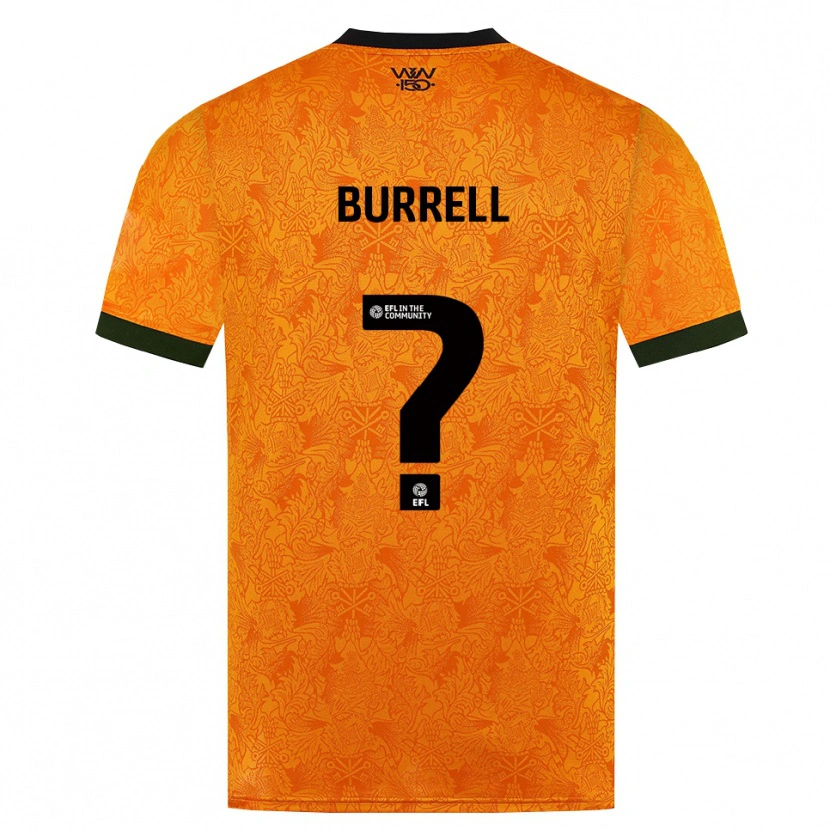 Danxen Enfant Maillot Ackeme Francis Burrell #0 Orange Noir Tenues Domicile 2026/27 T-Shirt